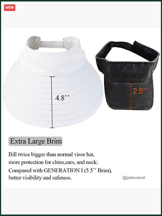 Wide Brim Sun Visor Hat UPF 50+ Large 2 Pack Foldable Machine Washable main image 6